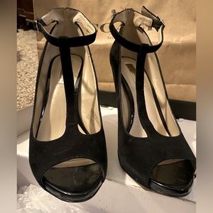 Suede T Strap Pumps Used Once!!